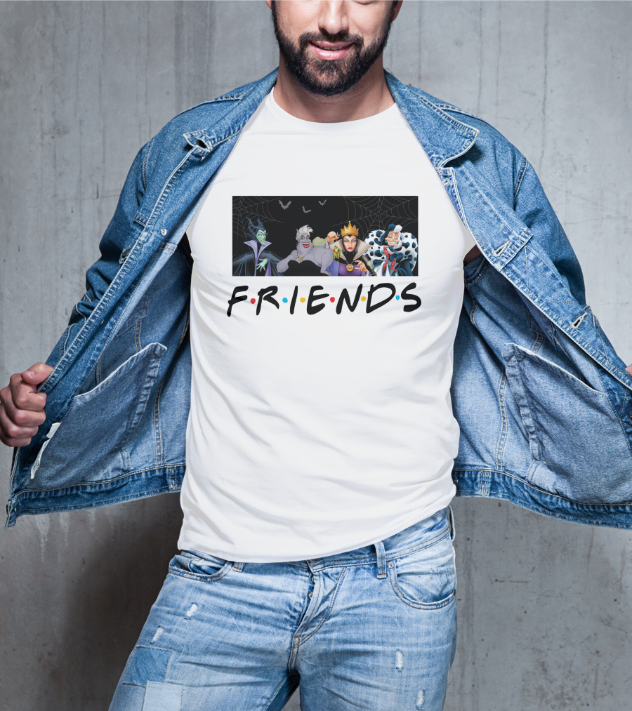 FRIENDS Disney Villains Maleficent Ursula Evil Queen Cruella T-Shirt