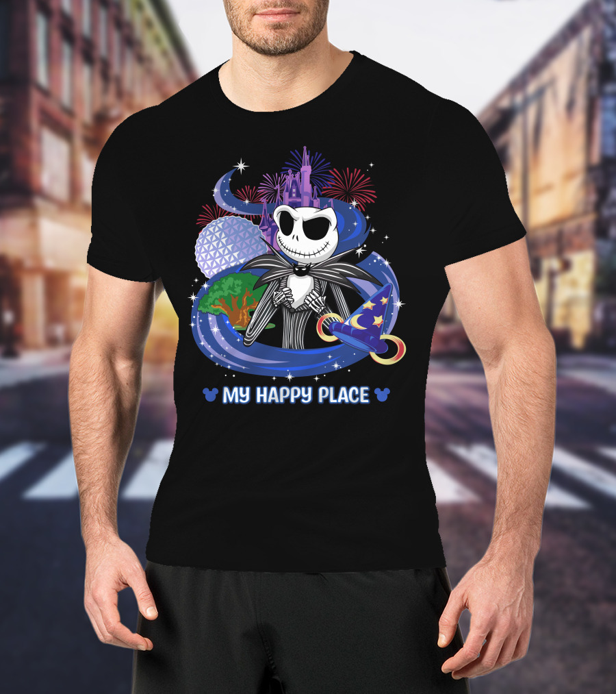 My Happy Place Jack Castle Fireworks Magic Hat T-Shirt