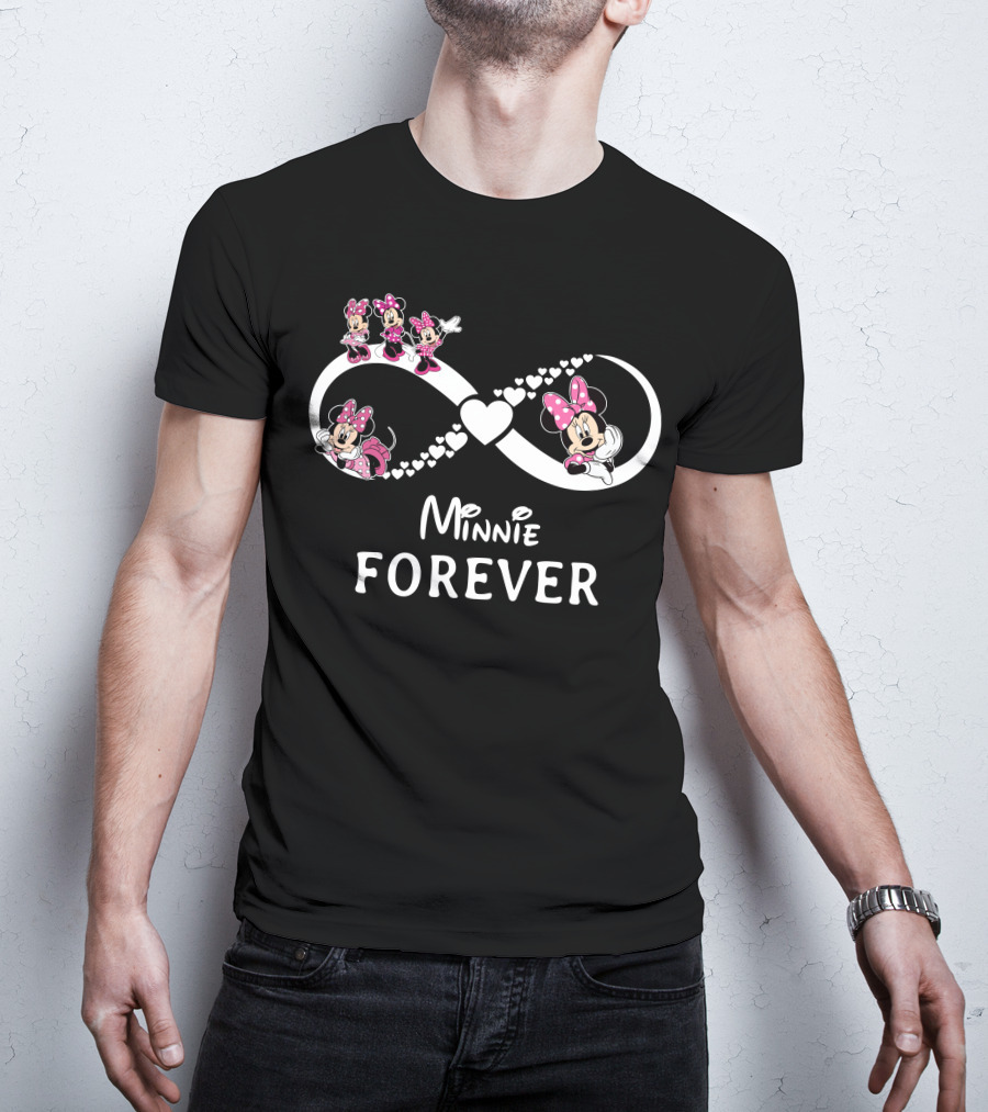 Minnie Forever Infinity Hearts And Bows T-Shirt