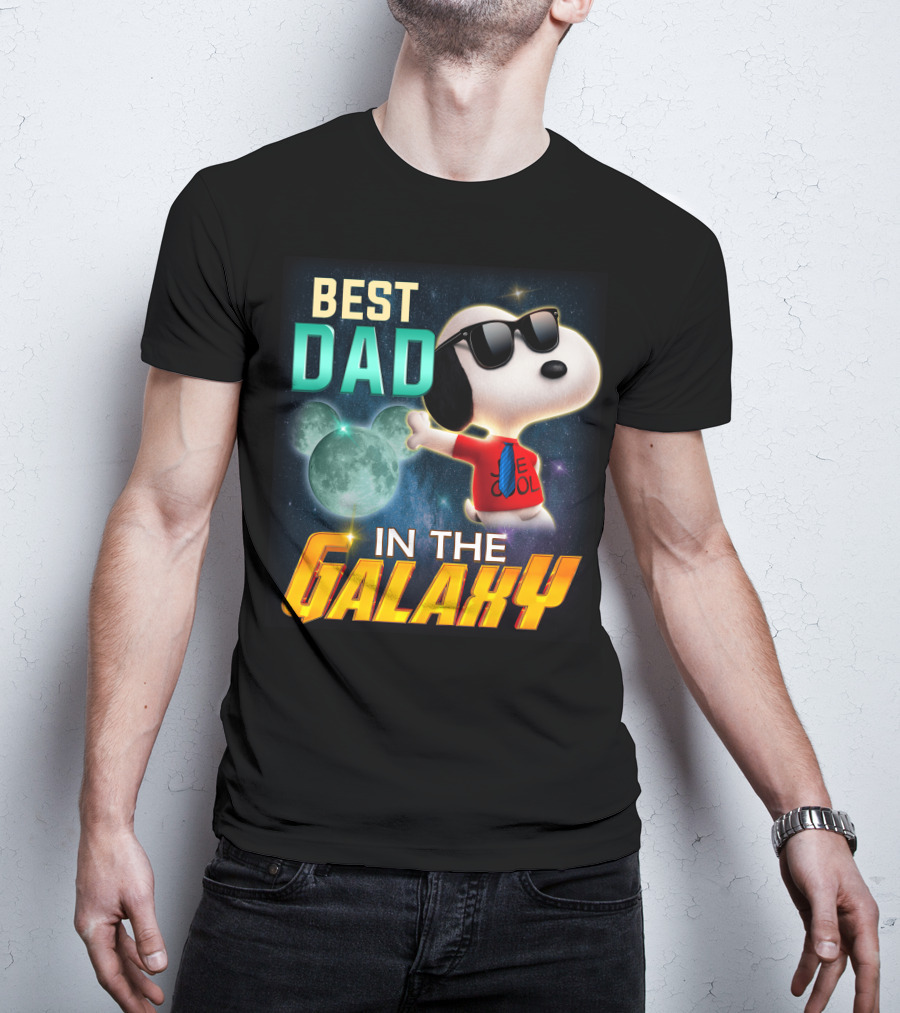 Best Dad IN The Galaxy Snoopy E Cool T-Shirt