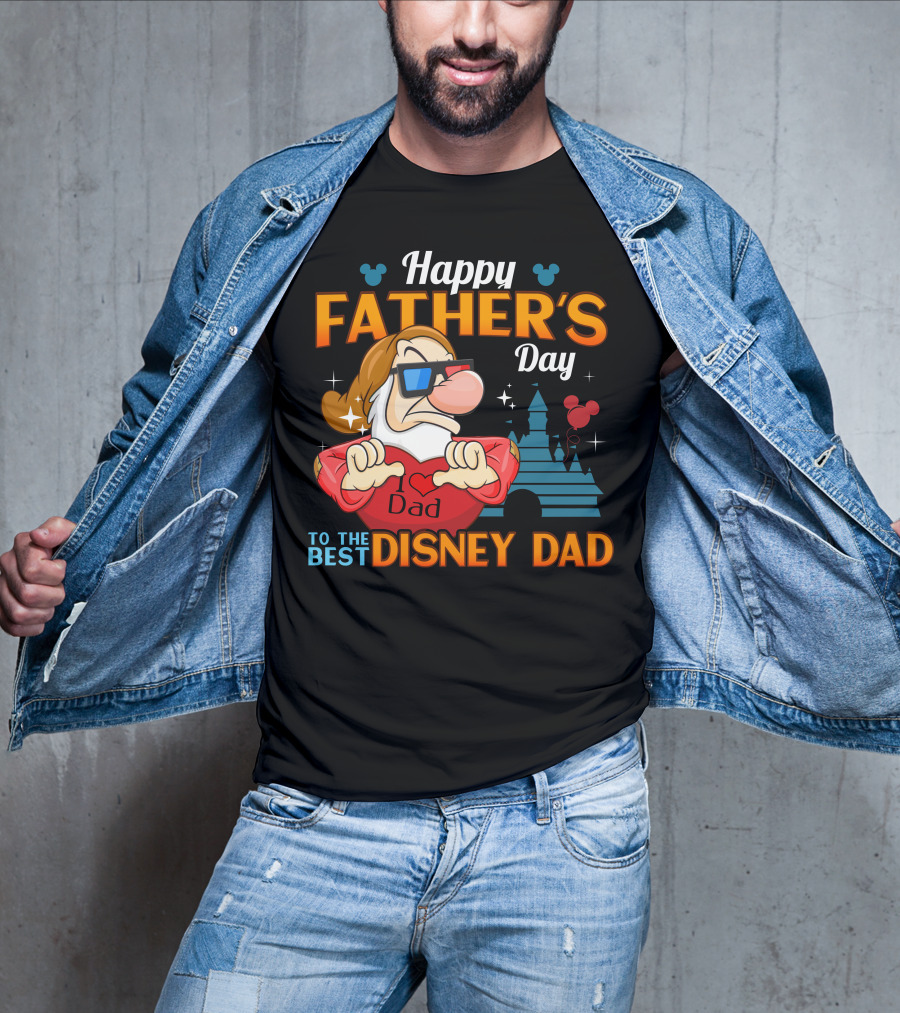 Happy Father's Day To The Best Disney Dad Grumpy T-Shirt