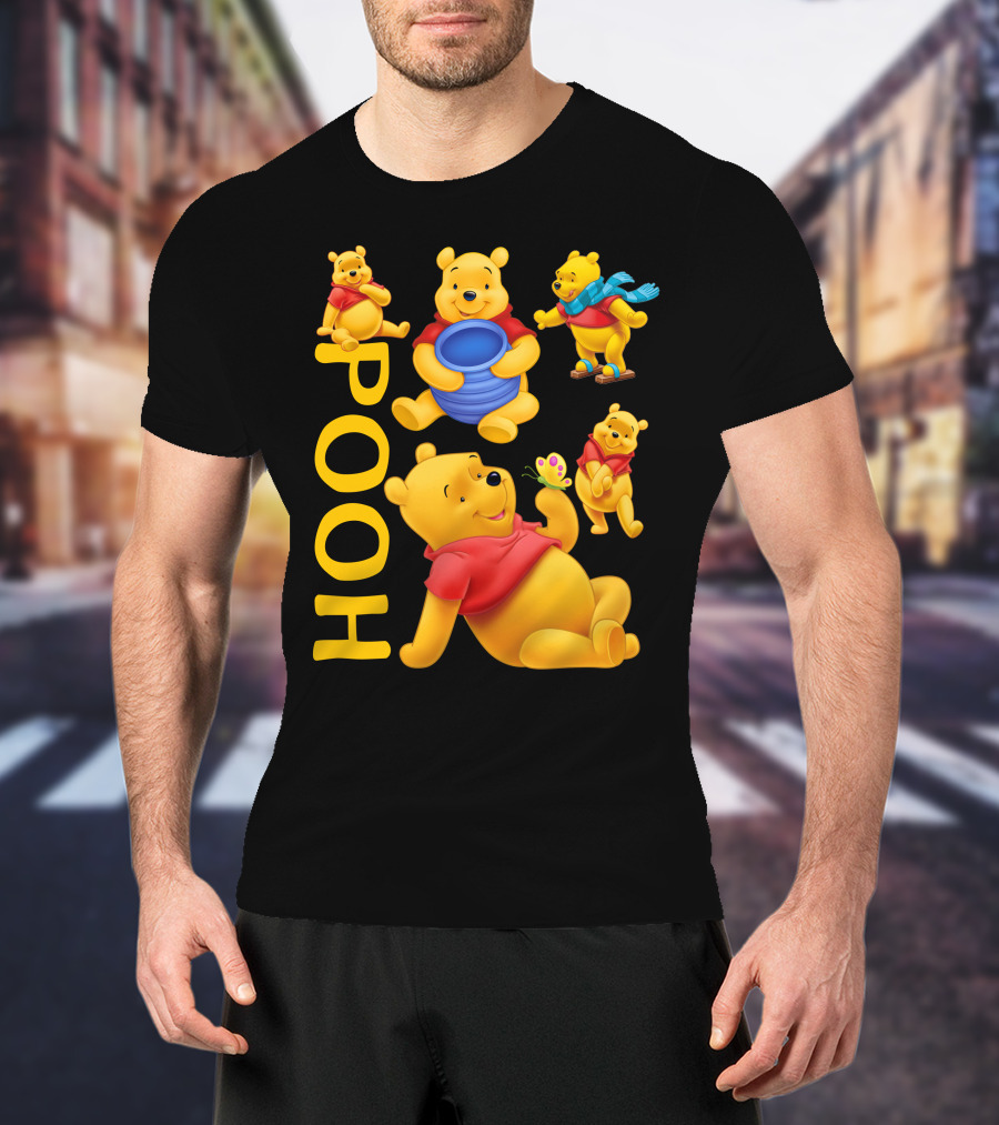 Pooh Bear Red Shirt Honey Fun T-Shirt