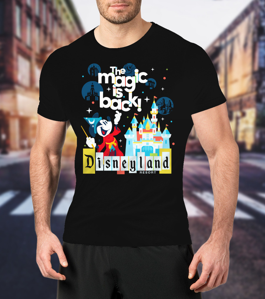 The Magic Is Back Disneyland Resort Mickey Castle T-Shirt