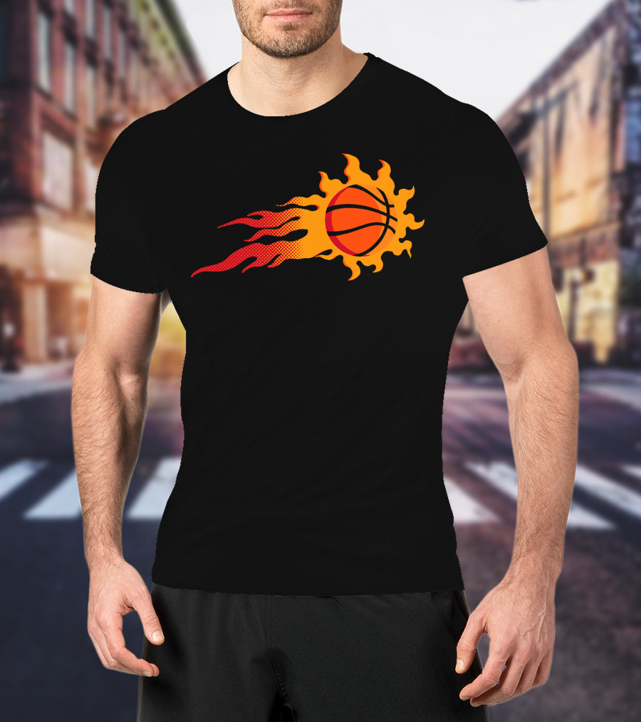 Style 11 Flaming Basketball T-Shirt