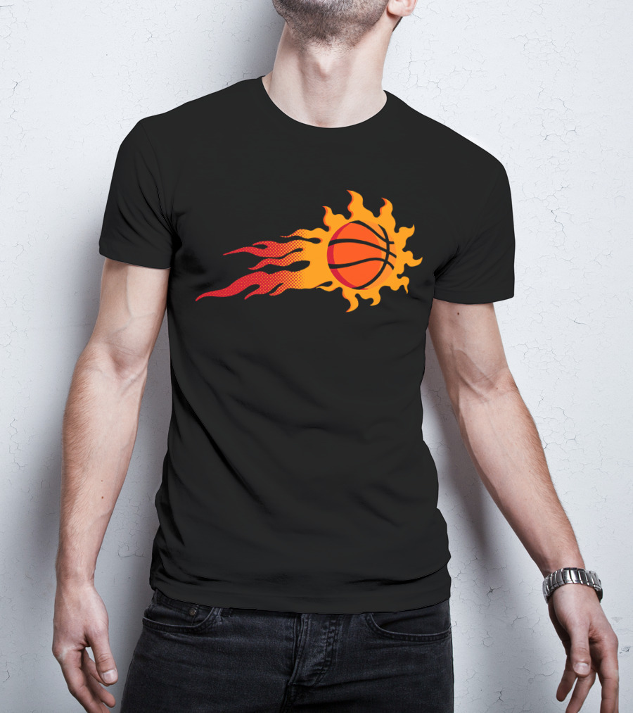 Style 11 Flaming Basketball T-Shirt