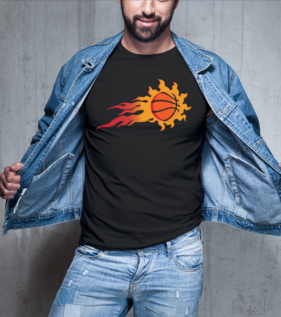 Style 11 Flaming Basketball T-Shirt