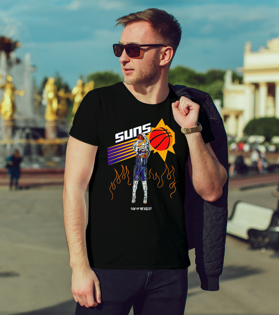 Suns Son Of The Valley Basketball Flames T-Shirt