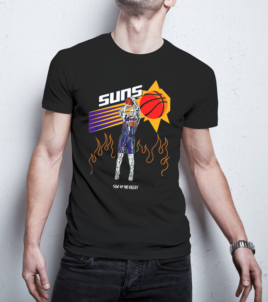 Suns Son Of The Valley Basketball Flames T-Shirt