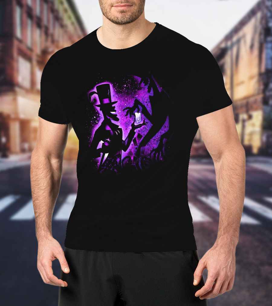 Dr. Facilier Shadow Silhouette Purple Magic Card Tarot T-Shirt