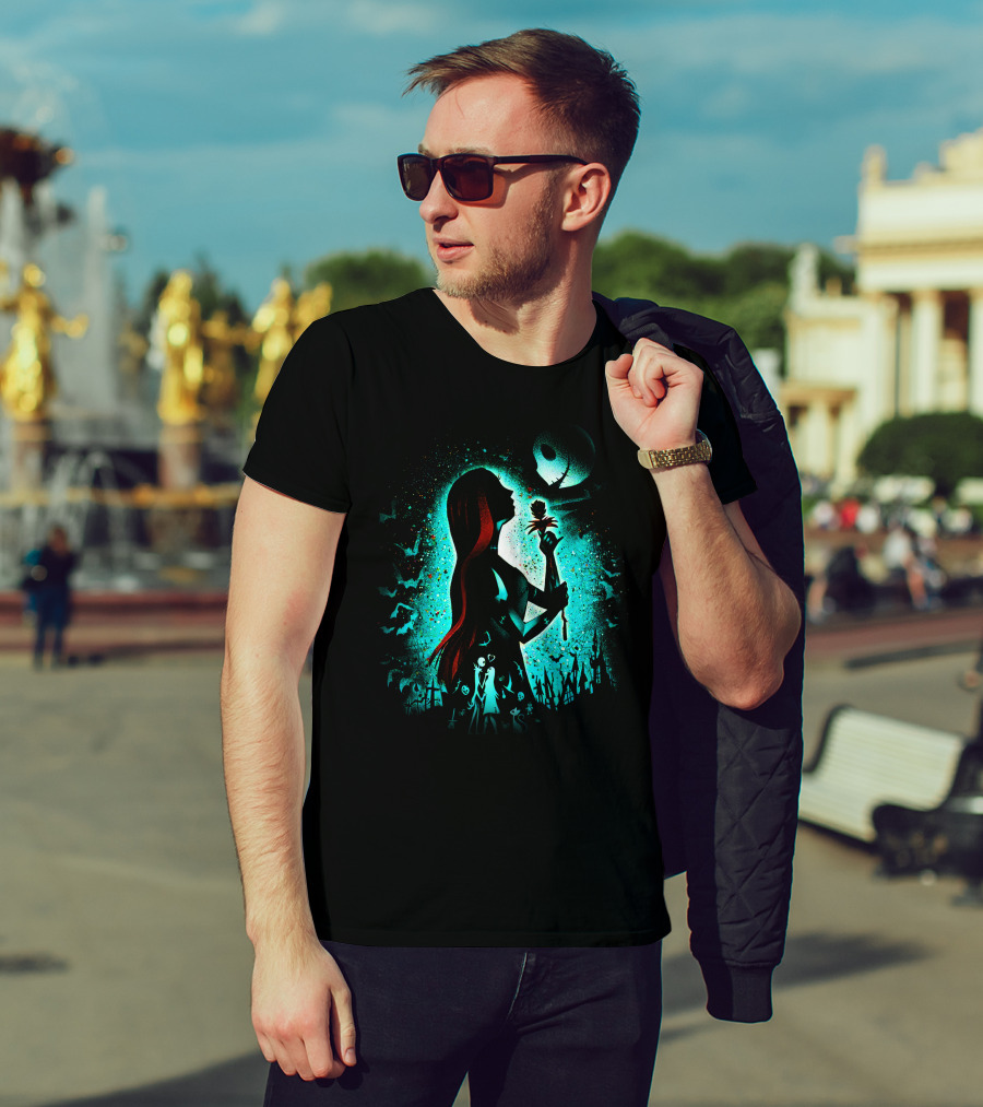 Sally The Nightmare Before Christmas Jack Silhouette Scene T-Shirt