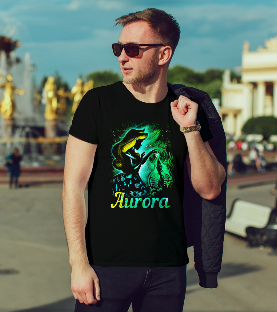 Aurora Enchanted Princess Silhouette With Magic Spindle T-Shirt