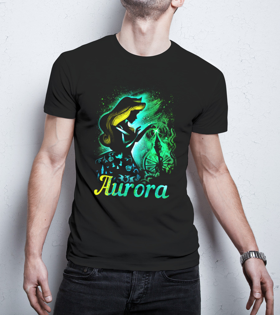 Aurora Enchanted Princess Silhouette With Magic Spindle T-Shirt