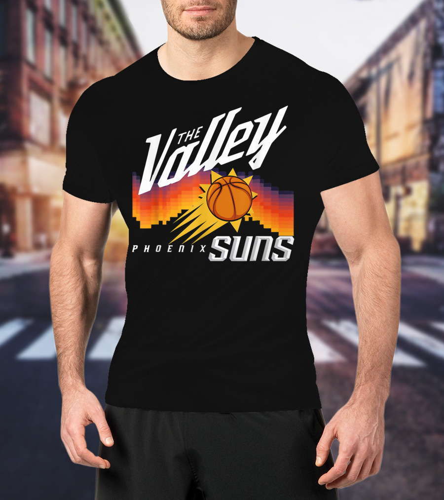 The Valley Phoenix Suns Basketball Logo Vintage Style T-Shirt