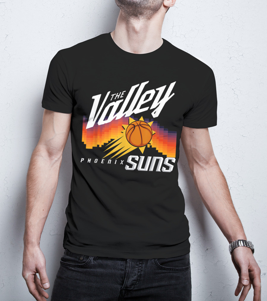 The Valley Phoenix Suns Basketball Logo Vintage Style T-Shirt