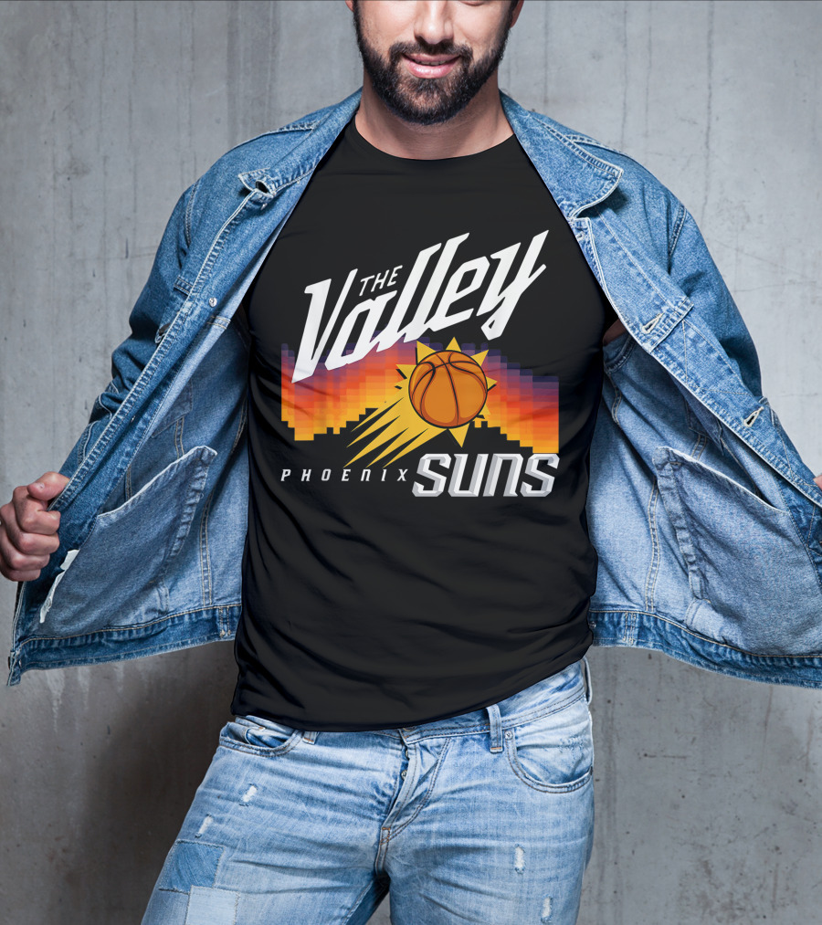 The Valley Phoenix Suns Basketball Logo Vintage Style T-Shirt