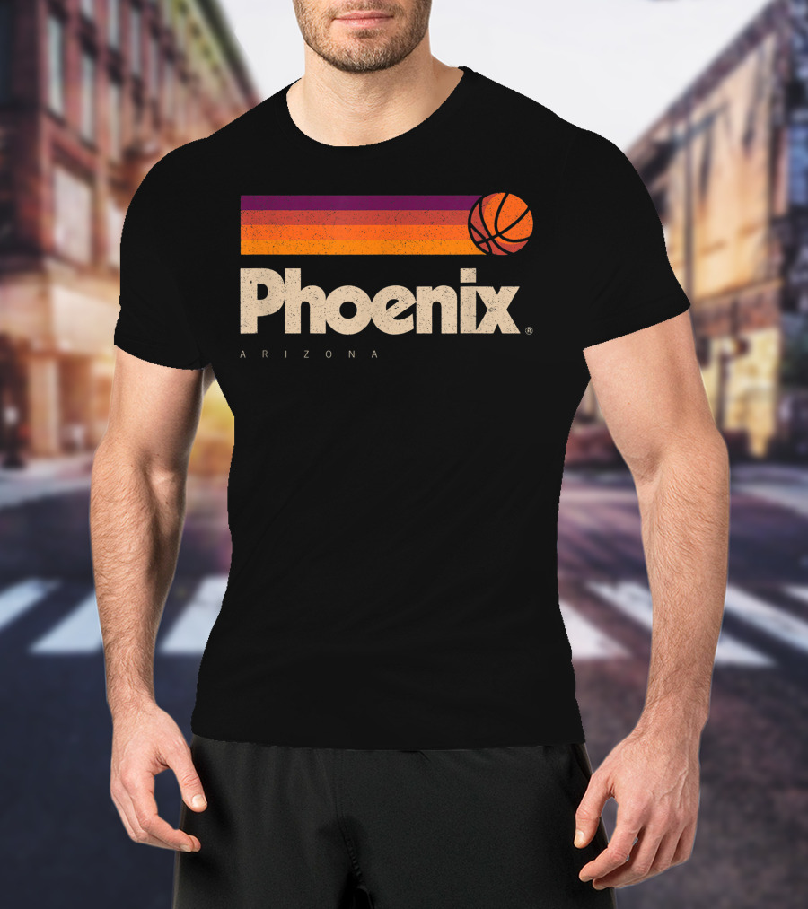 Phoenix Arizona Basketball Retro Style T-Shirt