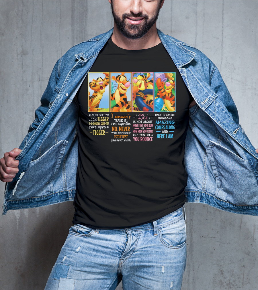 Tigger My Name's Uh T-I-Double Guh-Er Life Is Not How Fast You Run But How Well You Bounce T-Shirt