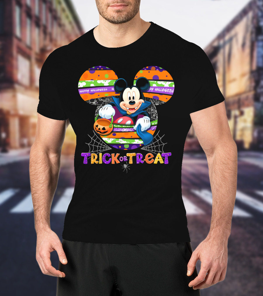 Mickey Mouse Happy Halloween Trick Or Treat T-Shirt