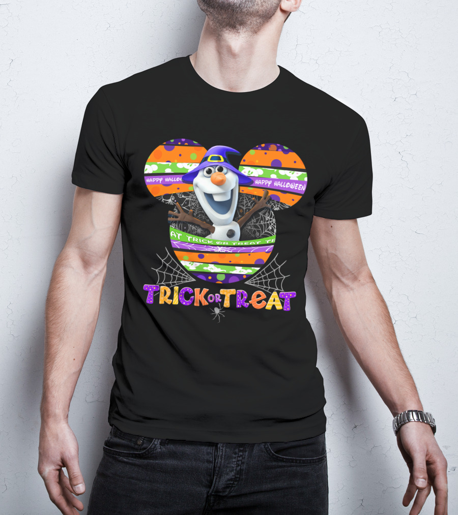 Olaf Halloween Mickey Ears Trick Or Treat Happy Halloween T-Shirt