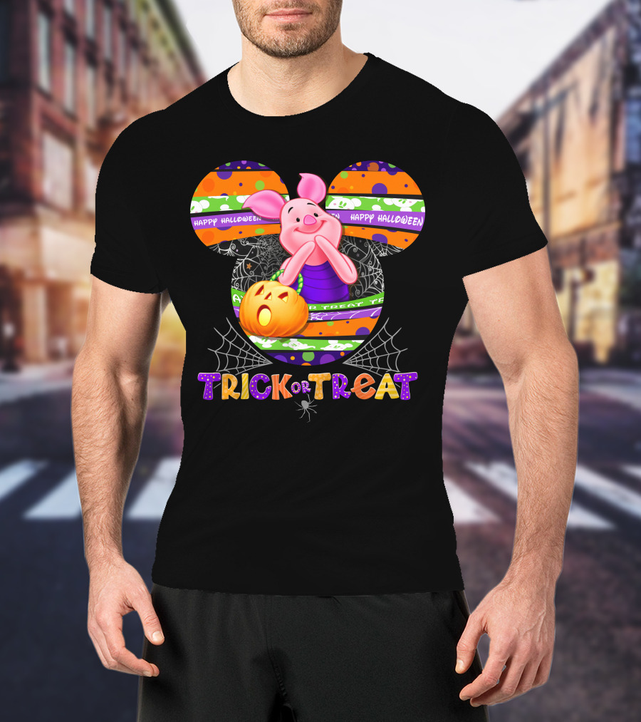 Happy Halloween Piglet Trick Or Treat T-Shirt