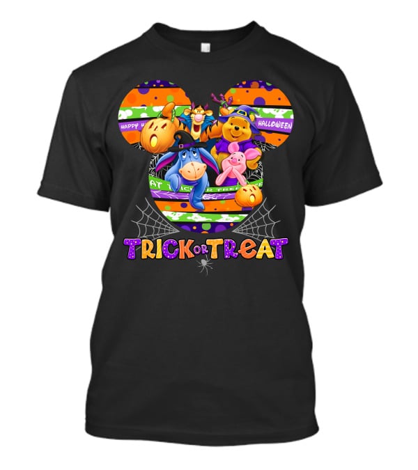 Trick Or Treat Halloween Winnie The Pooh Tigger Eeyore Piglet Disney T-Shirt