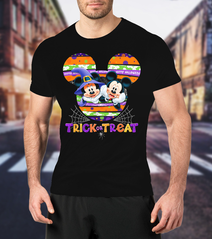 Mickey Minnie Halloween Trick Or Treat Happy Halloween T-Shirt