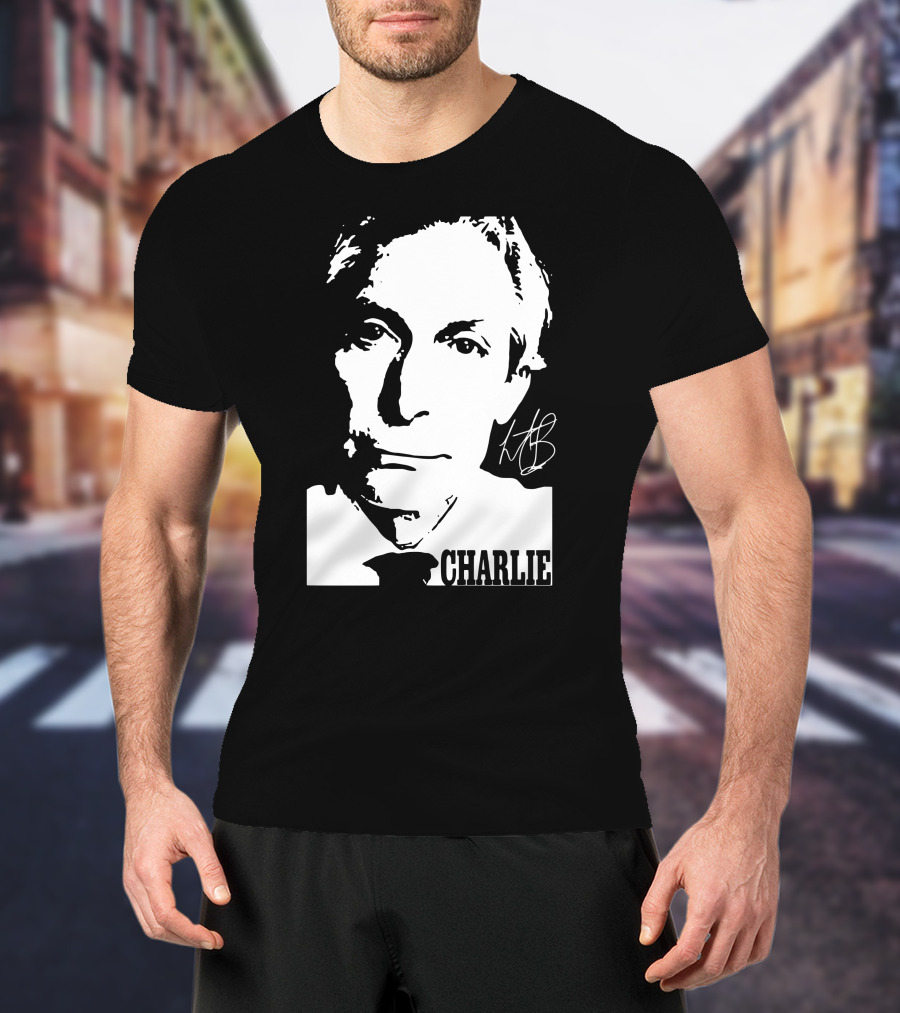Charlie Thanks For Mermories Black And White T-Shirt