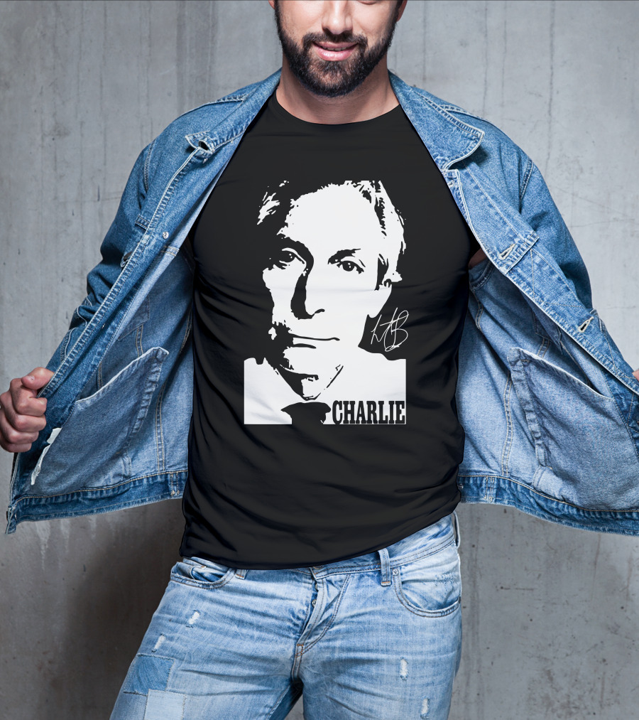 Charlie Thanks For Mermories Black And White T-Shirt