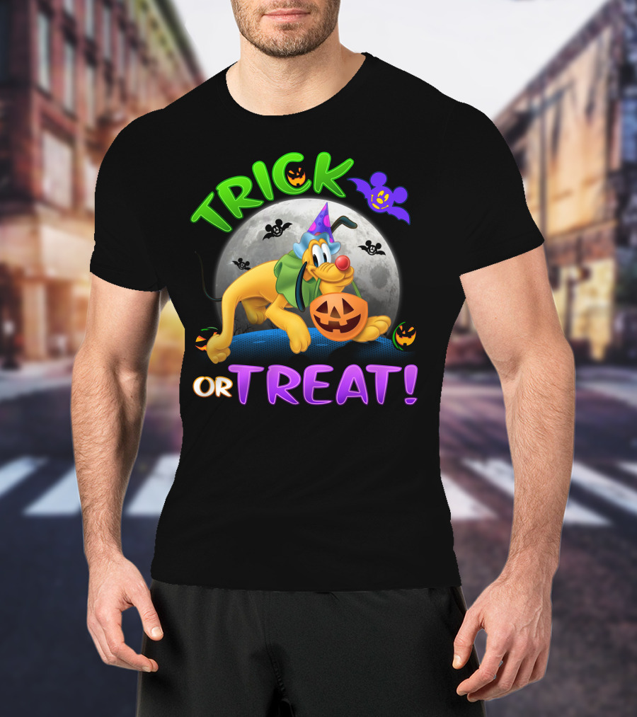 Trick Or Treat Pluto Halloween Disney T-Shirt
