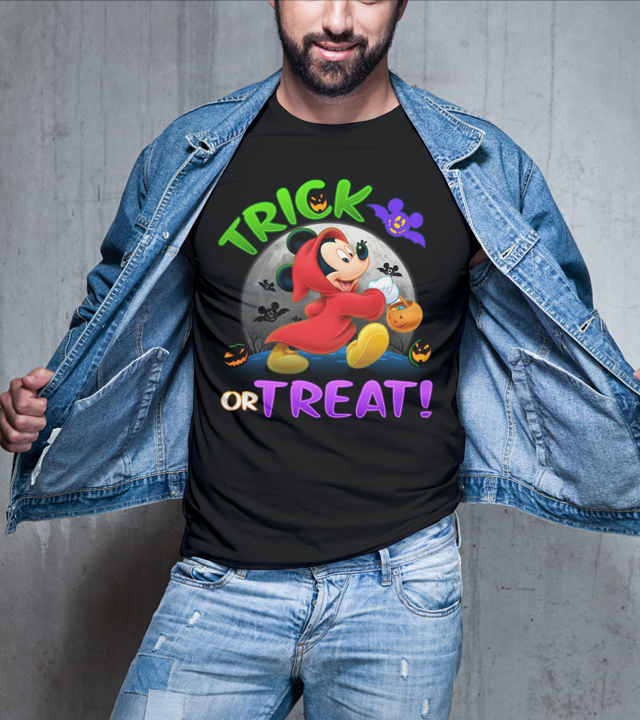 Trick Or Treat Mickey Mouse Halloween Night T-Shirt