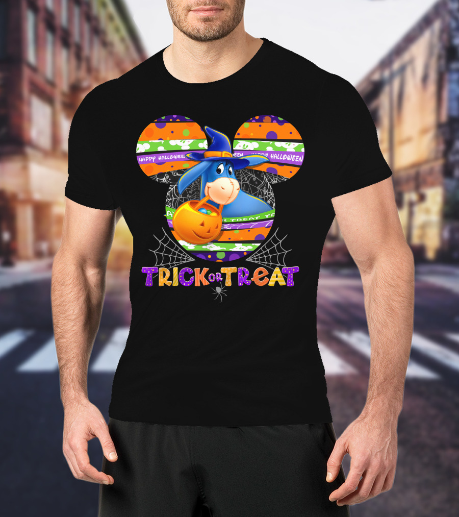 Eeyore Trick Or Treat Halloween Disney Mickey Ears T-Shirt