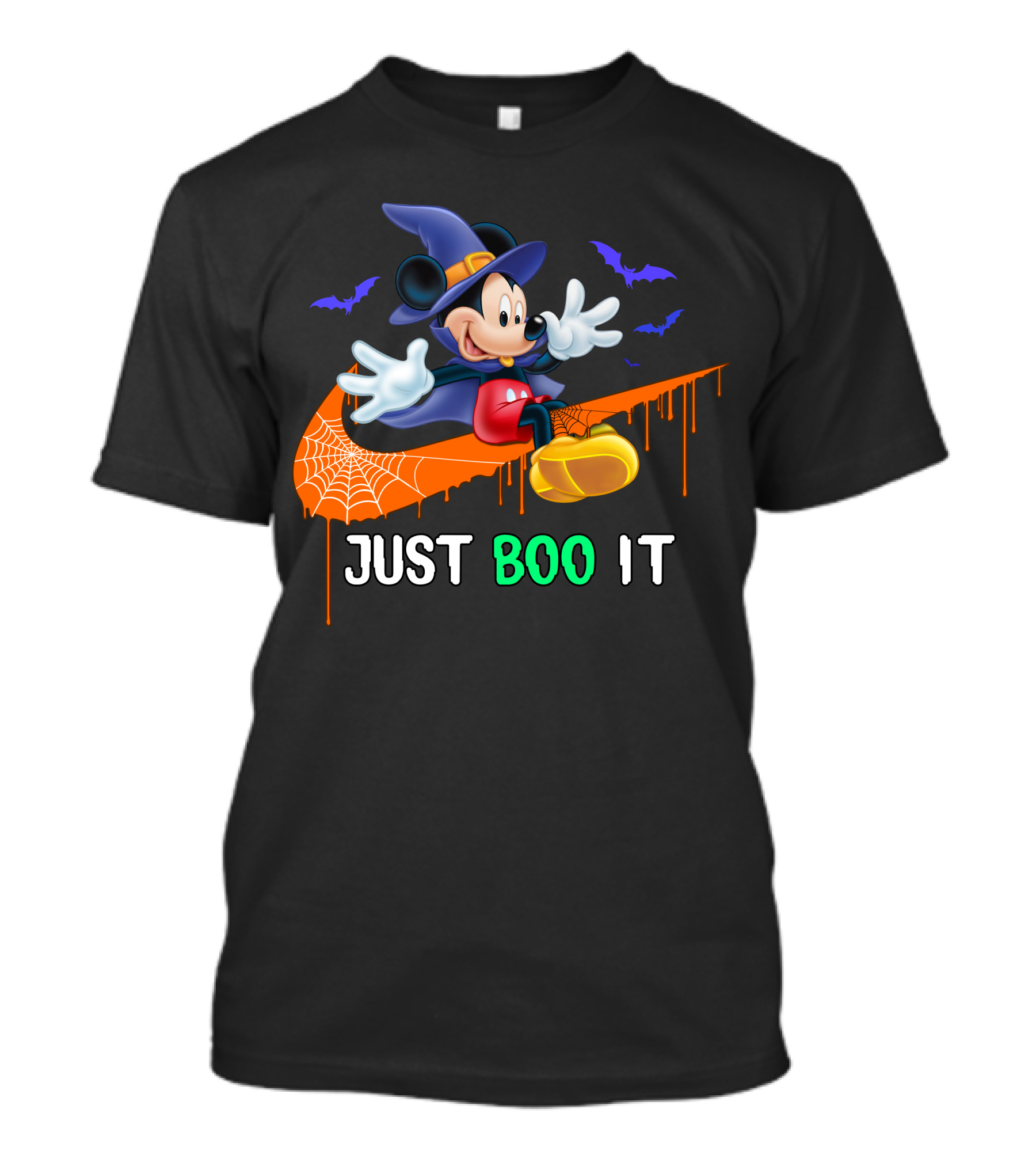 Just Boo It Halloween Mickey Witch Nike Swoosh T-Shirt