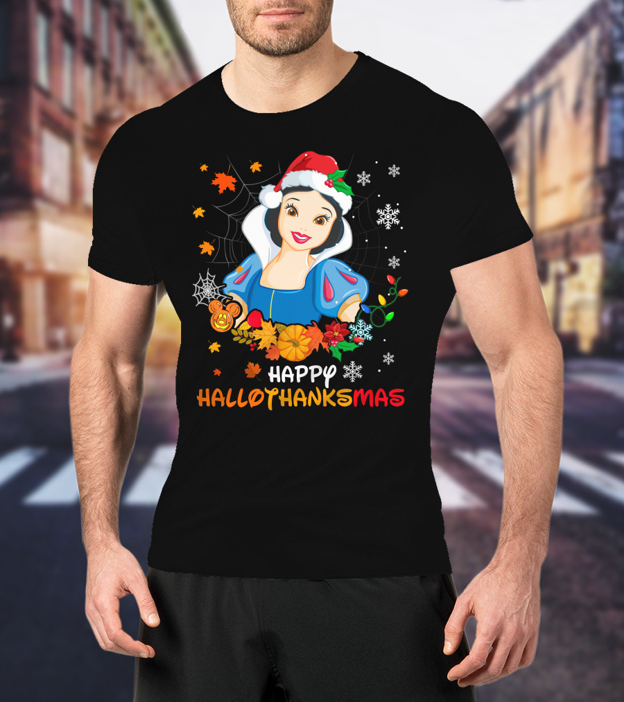 Snow White Happy Hallothanksmas Holiday Mashup T-Shirt