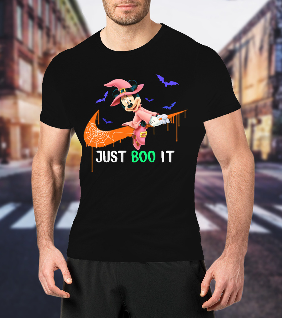 Just Boo It Minnie Halloween Witch Nike T-Shirt