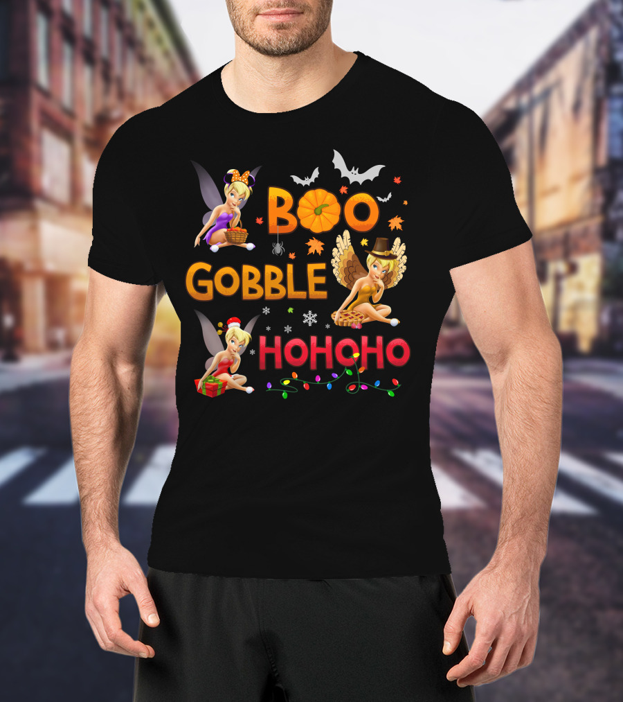 Boo Gobble Hohoho Tinker Bell T-Shirt