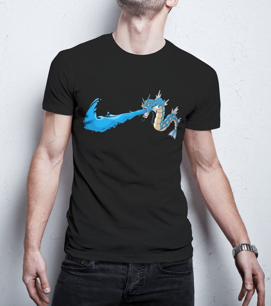Gyarados Water Blast Attack Blue And Yellow T-Shirt