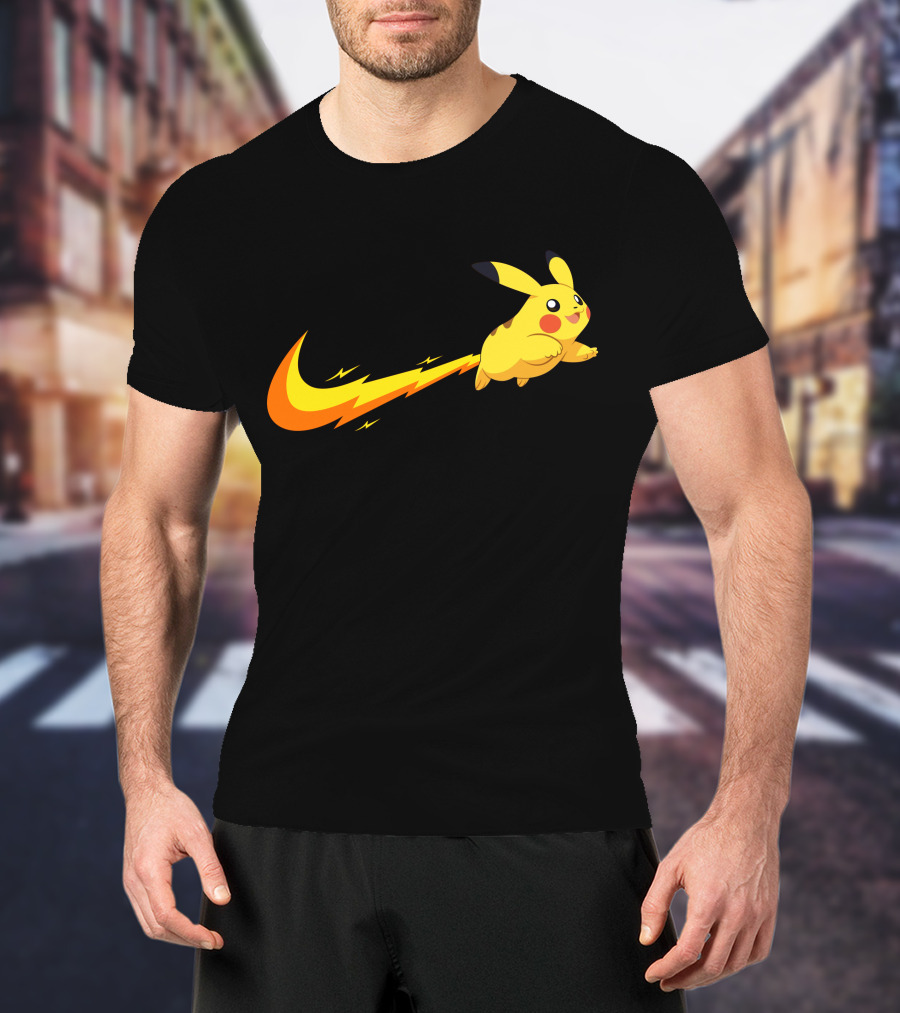 Pikachu Lightning Bolt Power Jump T-Shirt