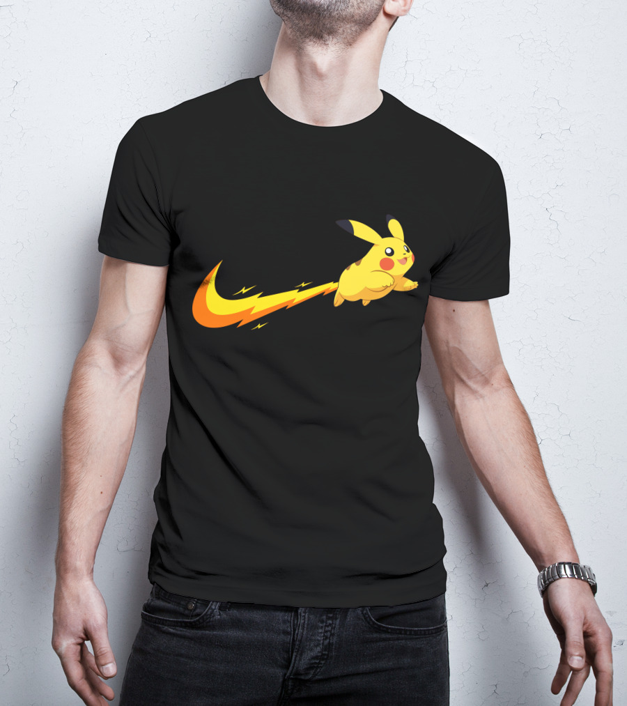 Pikachu Lightning Bolt Power Jump T-Shirt