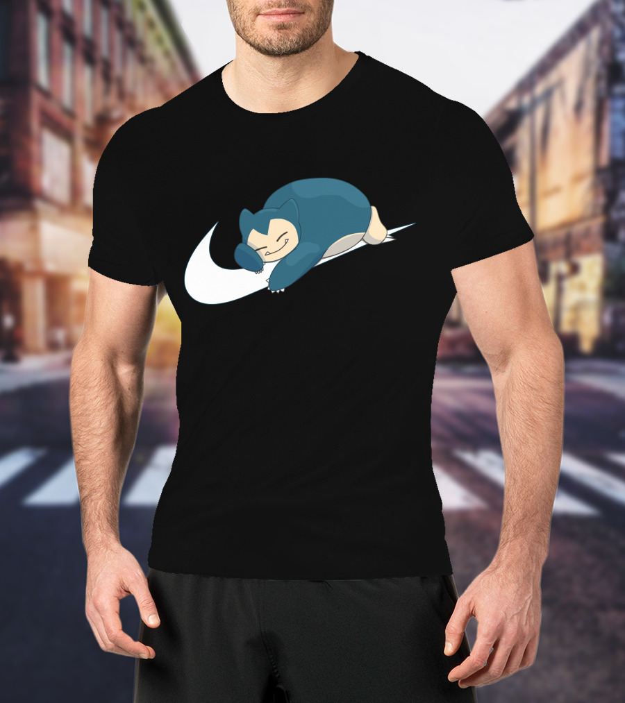 Snorlax Sleeping On Swoosh T-Shirt