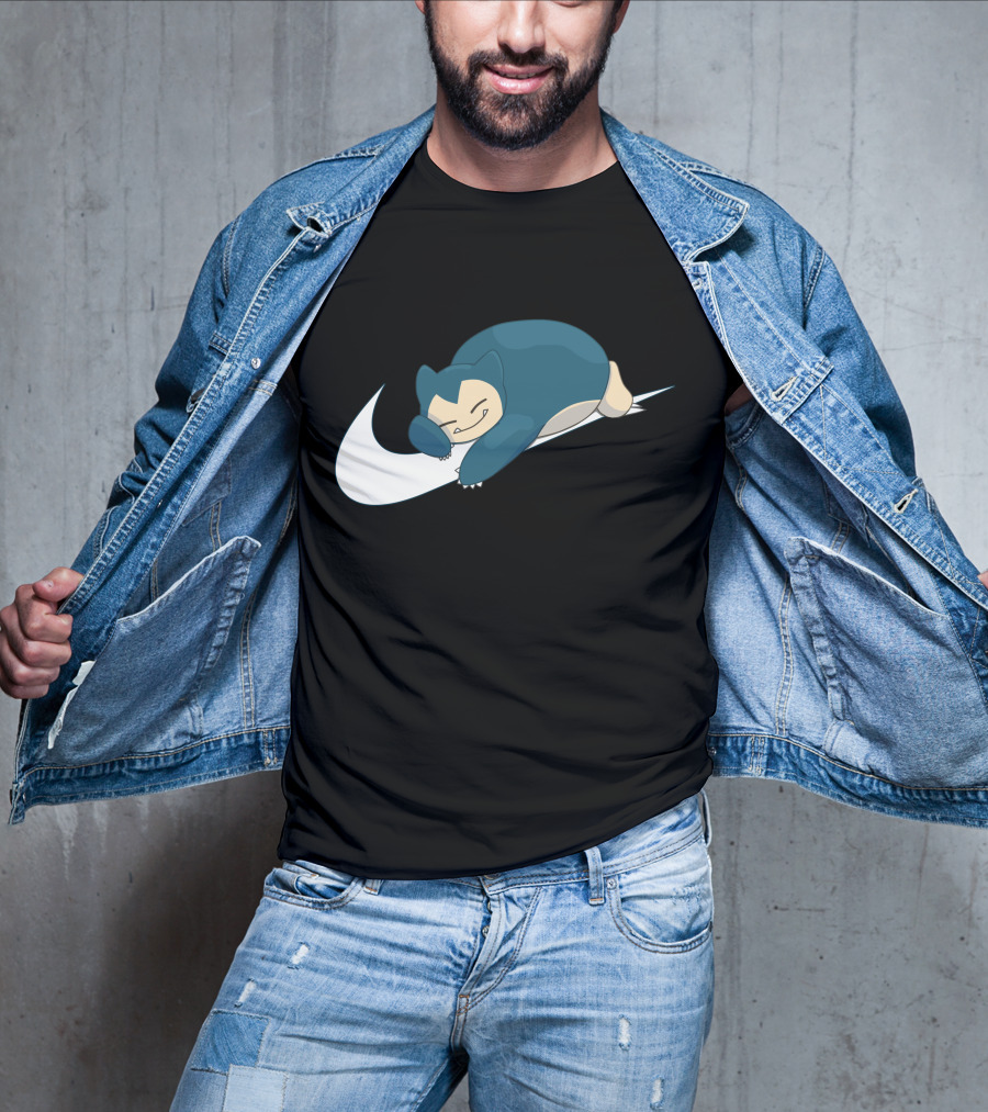 Snorlax Sleeping On Swoosh T-Shirt