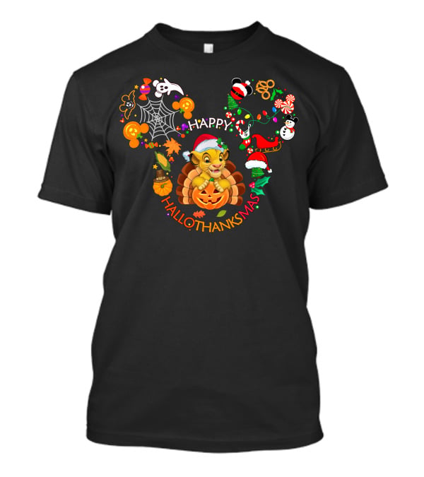 Happy Hallothanksmas Simba Pumpkin T-Shirt