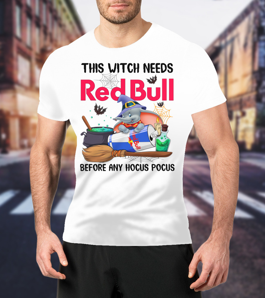 This Witch Needs Red Bull Before Any Hocus Pocus Dumbo T-Shirt