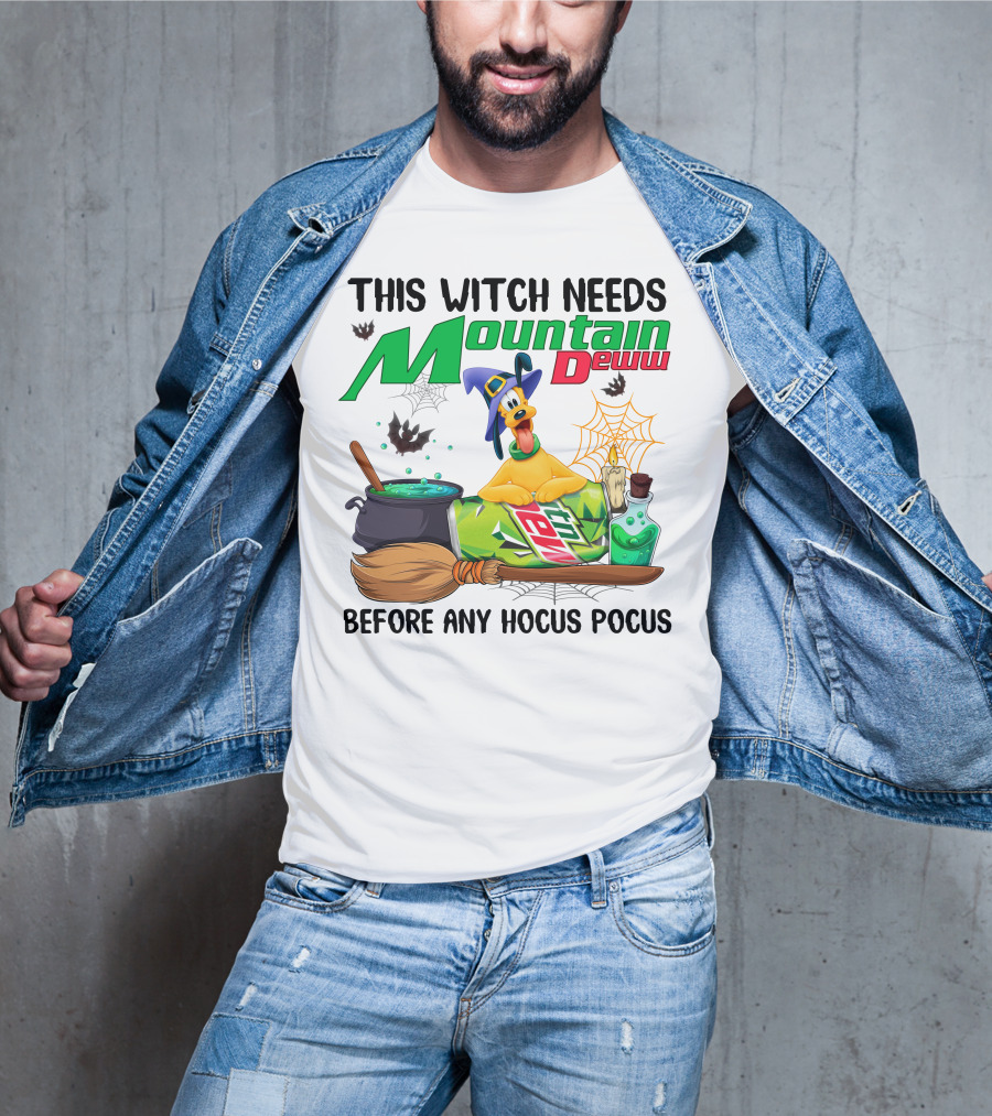 This Witch Needs Mountain Dew Pluto Before Any Hocus Pocus T-Shirt
