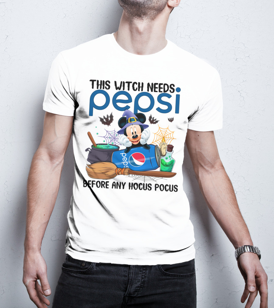 This Witch Needs Pepsi Before Any Hocus Pocus T-Shirt