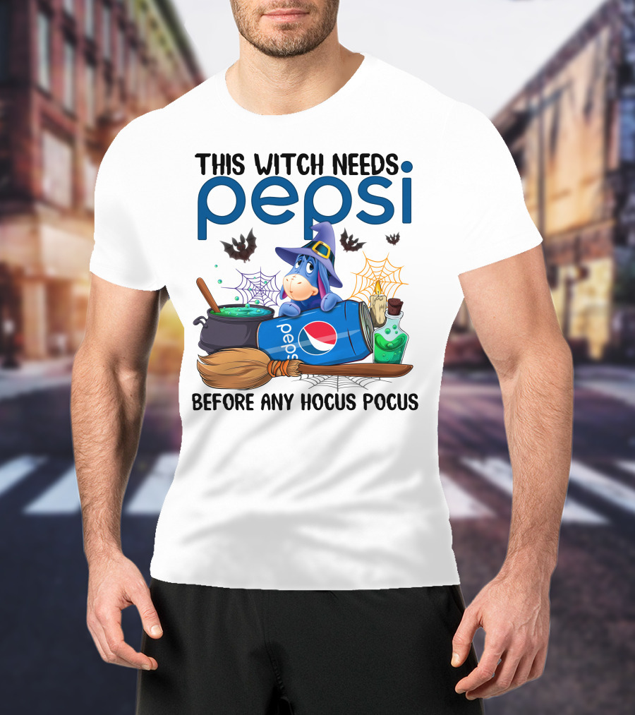 This Witch Needs Pepsi Before Any Hocus Pocus Eeyore T-Shirt