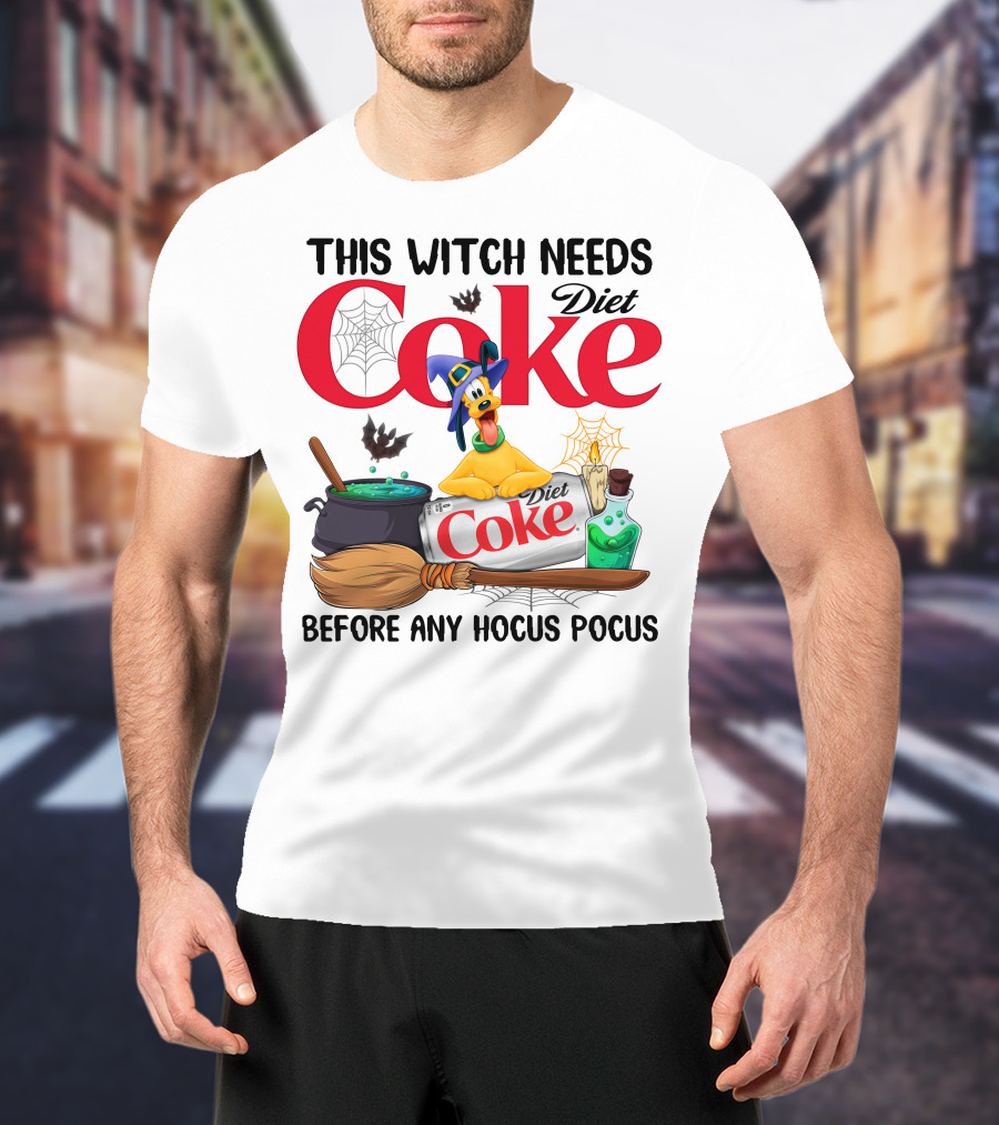 This Witch Needs Diet Coke Before Any Hocus Pocus Pluto T-Shirt