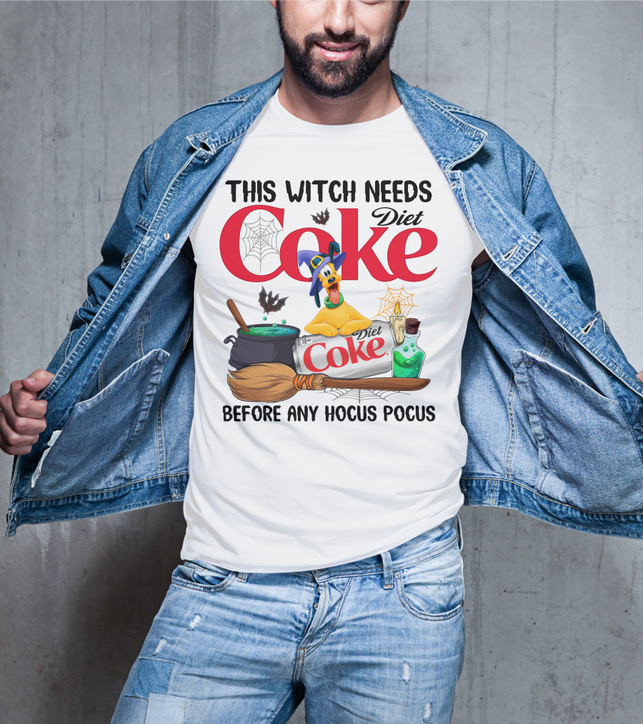 This Witch Needs Diet Coke Before Any Hocus Pocus Pluto T-Shirt
