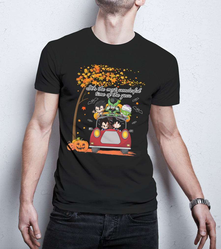 It's The Most Wonderful Time Of The Year With Halloween Characters In Car T-Shirt
