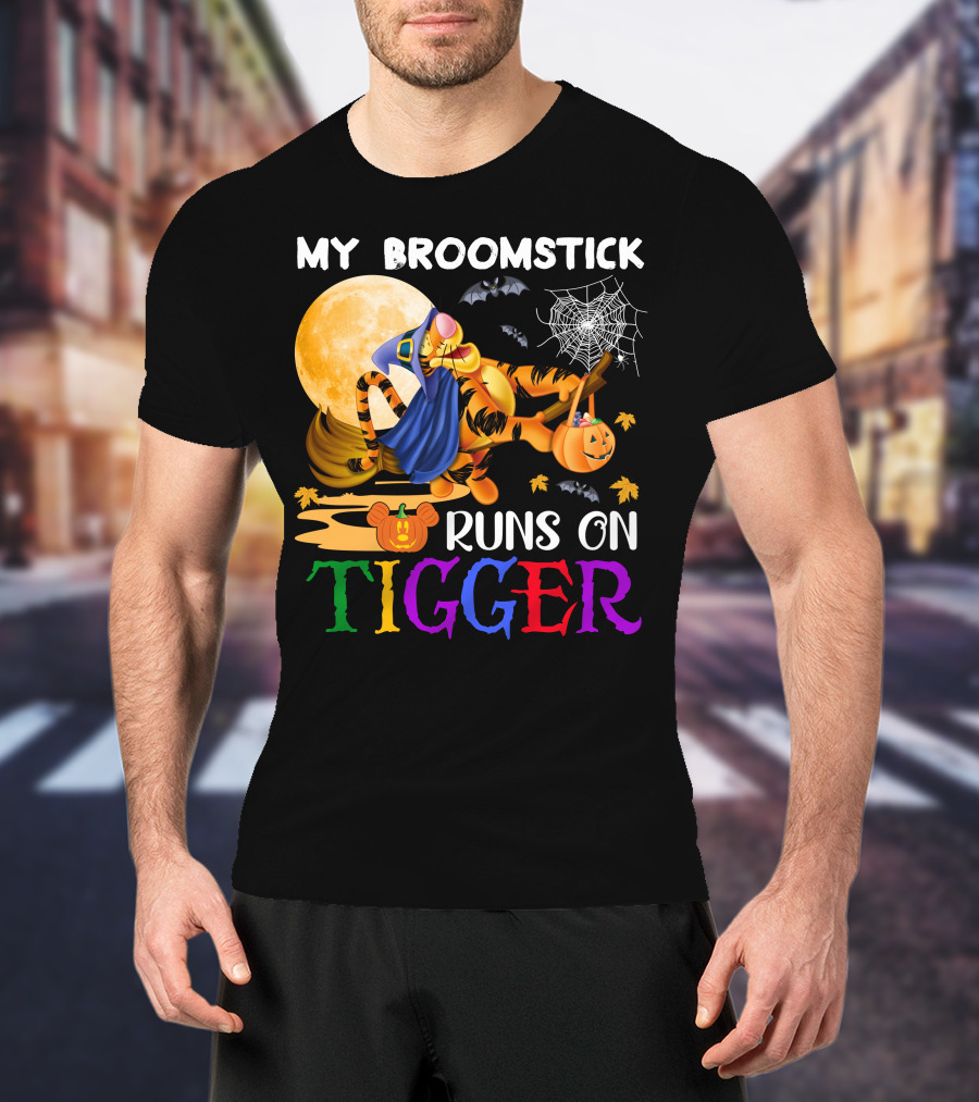My Broomstick Runs On Tigger T-Shirt