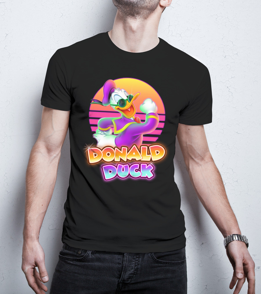 Donald Duck Retro Neon Style T-Shirt